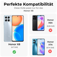 Carbon Hülle für Honor X8 Handyhülle Back Cover Handy Tasche Bumper in Schwarz