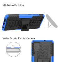 Handy Tasche für Samsung Galaxy Case Panzer Hülle Cover Schutzhülle Etui Bumper Galaxy A51 SM-A515 Blau