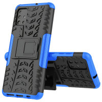 Handy Tasche für Samsung Galaxy Case Panzer Hülle Cover Schutzhülle Etui Bumper Galaxy A51 SM-A515 Blau
