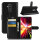 Handy Tasche Huawei Mate 20 Lite Klapptasche Flip Cover Schutz Buch Hülle Etui Schwarz