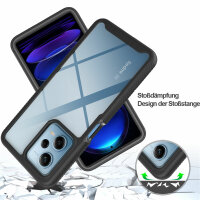Panzer Hülle Handy Tasche 360 Grad TPU vollschutz mit Integriertem Displayschutz Xiaomi Redmi Note 12 Pro / Poco X5 Pro