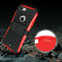 Handy Tasche für Apple iPhone Panzer Cover Case Schutz Hülle Etui Schale Bumper Apple iPhone 7 Plus Rot