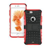 Handy Tasche für Apple iPhone Panzer Cover Case Schutz Hülle Etui Schale Bumper Apple iPhone 7 Plus Rot