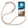 betterfon Handykette für Motorola Moto G42 Handyhülle mit Band Hülle Handytasche Beige / Braun