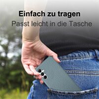 Hülle Handyhülle Stoßfeste Handy Tasche Ultra-Dünn Case Leder Bumper für Samsung Galaxy A55 Blau