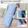 Handykette Samsung Hülle mit Band Handyhülle Kartenfächer PU Leder Umhängetasche Galaxy S22 Ultra Hellblau