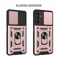 Outdoor Panzer Hülle für Samsung Galaxy A15 mit Kameraschutz Ringhalter Bumper  Rosegold