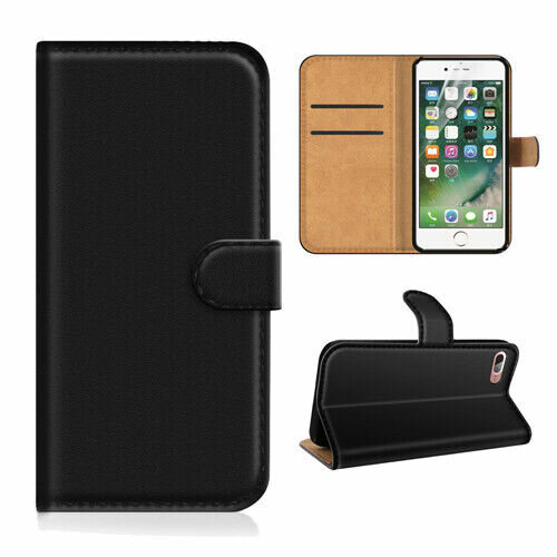 Apple iPhone Handy Tasche Flip Cover Case Buch Klapp Schutz Hülle Etui Bumper Apple iPhone 8 Plus Schwarz