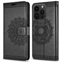 Handyhülle für Apple iPhone 14 Pro – Mandala Case Schwarz