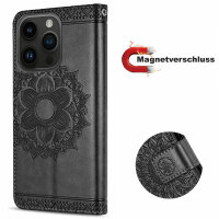 Handyhülle für Apple iPhone 14 Pro – Mandala Case Schwarz