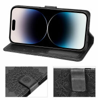 Handyhülle für Apple iPhone 14 Pro – Mandala Case Schwarz