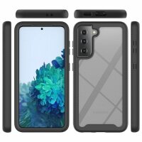 Schutz Hülle für Samsung Galaxy S21, Handy Tasche 2-teilig Case Cover Bumper TPU