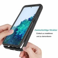 Schutz Hülle für Samsung Galaxy S21, Handy Tasche 2-teilig Case Cover Bumper TPU