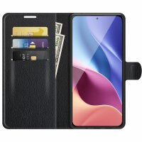 Xiaomi, Handy Tasche Handyhülle Schutzhülle Hülle Flipcase Klapphülle Etui Case Xiaomi Poco F3 Schwarz