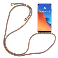 Handykette für Xiaomi Redmi 12 Handyhülle mit Band Case Hülle mit Kordel Hand Rainbow