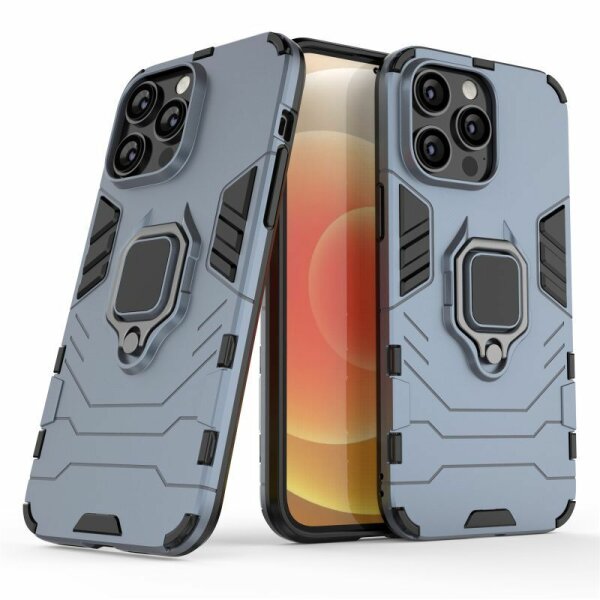 Handyhülle für Apple iPhone 14 Pro Max - Ring Panzer Cover Türkis