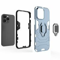Handyhülle für Apple iPhone 14 Pro Max - Ring Panzer Cover Türkis