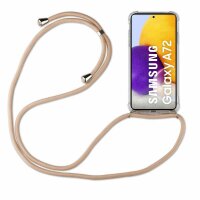 Handykette für Samsung Handyhülle mit Band Schutz Hülle Handy Tasche mit Schnur Samsung Galaxy A72 Grau
