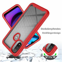 Hülle für Motorola Moto E20 / E30 / E40, Handy Tasche Silikon Case Cover Bumper Rot
