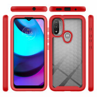 Hülle für Motorola Moto E20 / E30 / E40, Handy Tasche Silikon Case Cover Bumper Rot