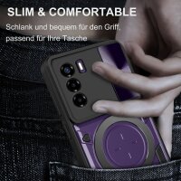 Outdoor Panzer Hülle für ZTE Handyhülle mit Slide Kameraschutz Ringhalter Bumper Blade A51 Lila