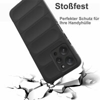 Hülle für Xiaomi Handyhülle Outdoor Case Handy Tasche Silikon Back Cover Bumper Schwarz Redmi 12 4G