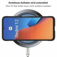 Hülle für Xiaomi Handyhülle Outdoor Case Handy Tasche Silikon Back Cover Bumper Schwarz Redmi 12 4G