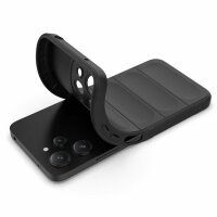 Hülle für Xiaomi Handyhülle Outdoor Case Handy Tasche Silikon Back Cover Bumper Schwarz Redmi 12 4G