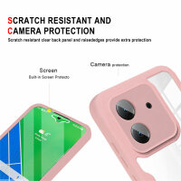 360° Grad Hülle Xiaomi Redmi 13C Rundum vollschutz Integriertem Displayschutz Rosa