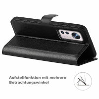 Handyhülle für Xiaomi 12 Pro 5G – Klapphülle PU-Leder Schwarz