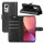 Handyhülle für Xiaomi 12 Pro 5G – Klapphülle PU-Leder Schwarz