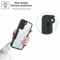360° Grad Hülle für Samsung Galaxy S22+ vollschutz Integriertem Displayschutz Schwarz