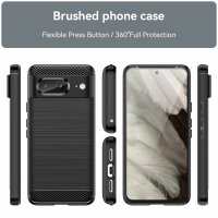 Google Pixel 8 Carbon Hülle Outdoor Case Back Cover Handy Tasche Handyhülle