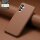 Hülle Handyhülle Stoßfeste Handy Tasche Ultra-Dünn Case Leder Bumper für Samsung Galaxy A15 Braun