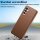 Hülle Handyhülle Stoßfeste Handy Tasche Ultra-Dünn Case Leder Bumper für Samsung Galaxy A15 Braun
