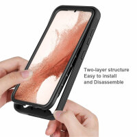Panzer Hülle Handy Tasche 360 Grad TPU vollschutz mit Integriertem Displayschutz Samsung Galaxy S23