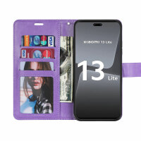 Hülle für Xiaomi 13 Lite Handyhülle Handy Tasche Klapphülle Wallet Case Etui Lila