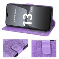 Hülle für Xiaomi 13 Lite Handyhülle Handy Tasche Klapphülle Wallet Case Etui Lila