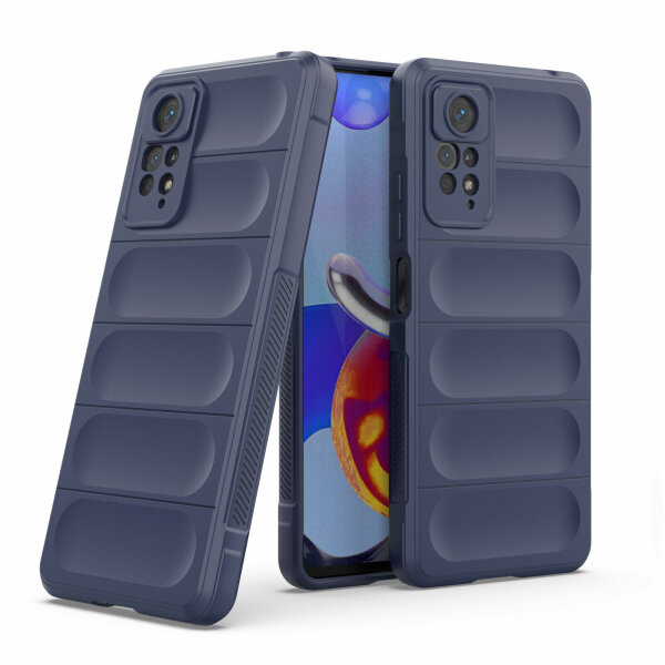 Hülle Xiaomi Redmi Note 11 Pro Handyhülle Outdoor Case Back Cover Handy Tasche Blau