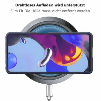 Hülle Xiaomi Redmi Note 11 Pro Handyhülle Outdoor Case Back Cover Handy Tasche Blau