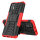 Handy Tasche Lenovo Motorola Panzer Hülle Hybrid Case Cover Schutzhülle Bumper Motorola Moto G9 Plus Rot