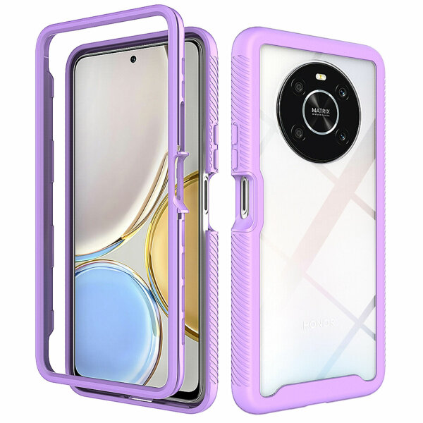 Hülle für Honor Magic4 Lite 5G, Handyhülle Cover 2-teilig TPU Body Bumper Case Lila