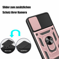 Outdoor Panzer Hülle Motorola Moto G14 Handyhülle mit Kameraschutz Ringhalter Rosegold