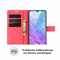 ZTE Handy Tasche Flip Cover Case Buch Klapp Schutz Hülle Etui Wallet Buchtasche ZTE Blade A3 2020 Rot