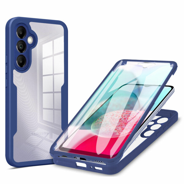 Handy Tasche für Samsung Galaxy A34 5G 360° Grad Handyhülle mit Displayschutz