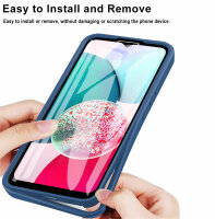 Handy Tasche für Samsung Galaxy A34 5G 360° Grad Handyhülle mit Displayschutz