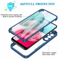 Handy Tasche für Samsung Galaxy A34 5G 360° Grad Handyhülle mit Displayschutz