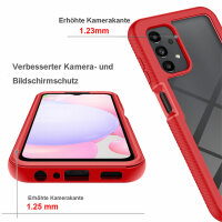 Hülle für Samsung Galaxy A13 4G Handyhülle Schutzhülle Silikon Case Cover Bumper Rot