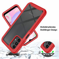 Hülle für Samsung Galaxy A13 4G Handyhülle Schutzhülle Silikon Case Cover Bumper Rot