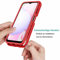 Hülle für Samsung Galaxy A13 4G Handyhülle Schutzhülle Silikon Case Cover Bumper Rot